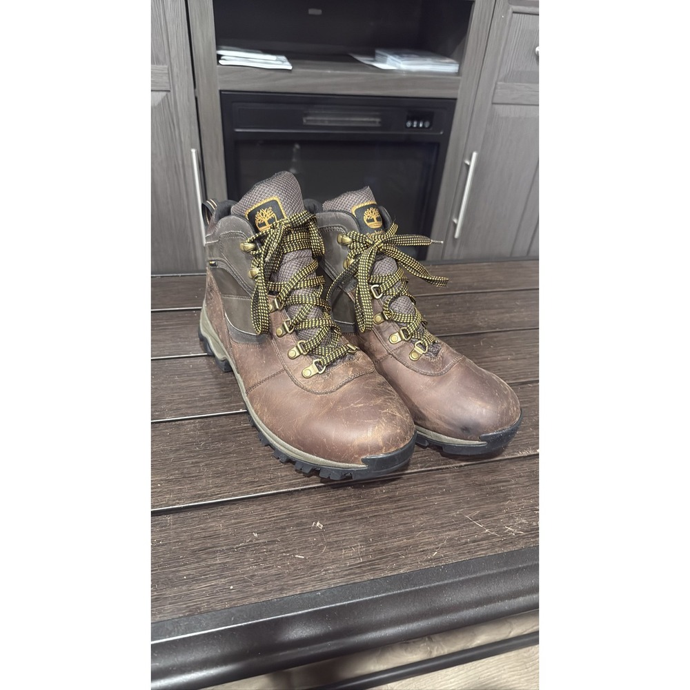 Timberland Men's Mt. Maddsen Mid‎ Waterproof Hiker Boots Brown Leather